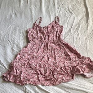 Pink Floral Sleeveless Sundress